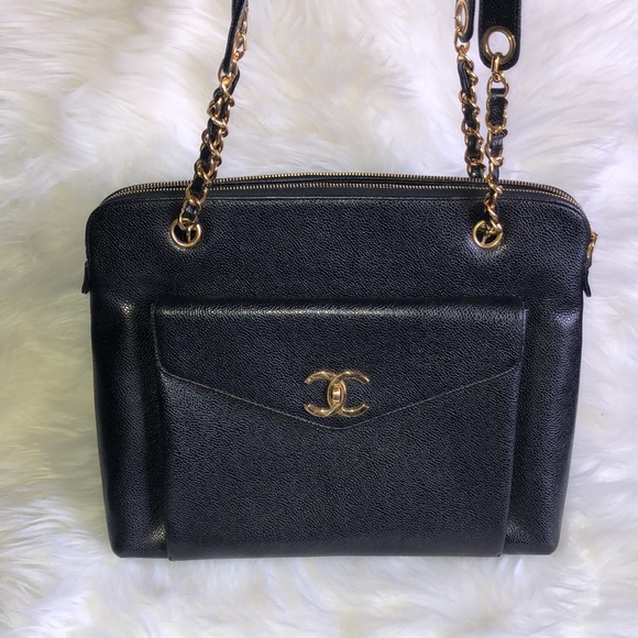 💎✨ LARGE ✨💎 MINT CAVIAR CHANEL💕 24K PLATED HARDWARE - Picture 3 of 15